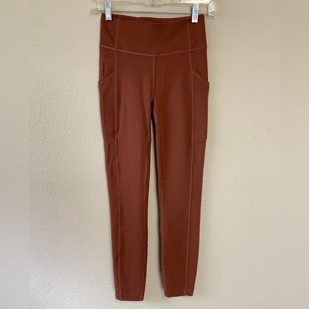 lululemon invigorate tights in ancient copper